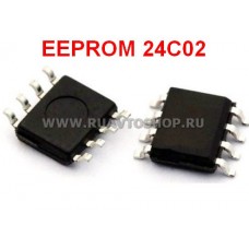 24C02 EEPROM SOP8 	SOIC-8 Memory / Последовательная энергонезависимая память 24 серии