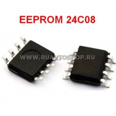 24C08 EEPROM SOP8 	SOIC-8 Memory / Последовательная энергонезависимая память 24 серии