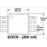 SOIC8/SOP8 - DIP8 панелька адаптер 200 mil