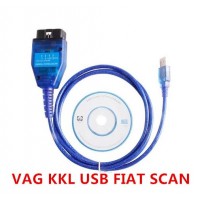 VAG 409.1 KKL + FIAT ECU SCAN  (чип FTDI) Адаптер RUS/ENG (с переключателем шин)